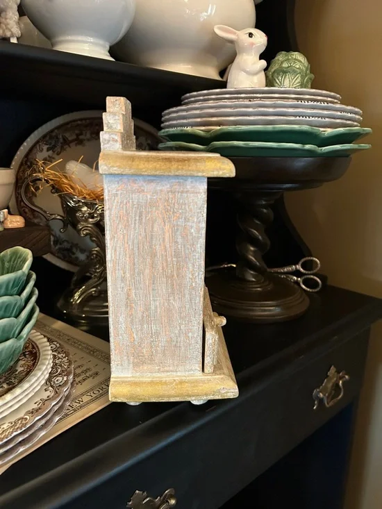 Chippy Wooden Butter Pat Display Cabinet - Picture 8 of 10